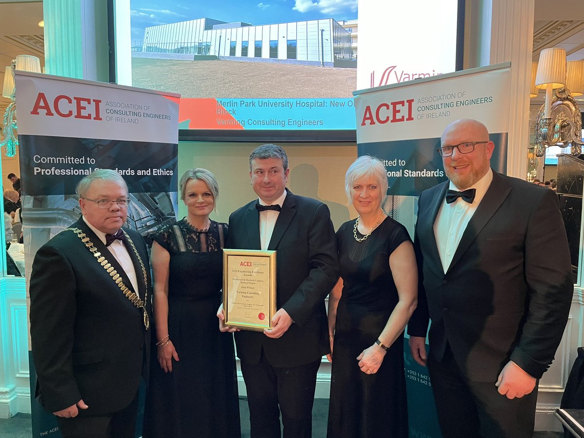 ACEI (@aceinews) on Twitter photo ๐ The joint winners for Mechanical & Electrical - Medium Category at the #ACEIAwards2023 goes to @jbbarryeng for the Main Lift Pump Station, Pigeon House Road Project and <a href="/VarmingLtd/">Varming Consulting Ltd.</a> for the Merlin Park University Hospital: New Orthopaedic Theatre Block Project! ๐ The joint winners for Mechanical & Electrical - Medium Category at the #ACEIAwards2023 goes to @jbbarryeng for the Main Lift Pump Station, Pigeon House Road Project and <a href="/VarmingLtd/">Varming Consulting Ltd.</a> for the Merlin Park University Hospital: New Orthopaedic Theatre Block Project!