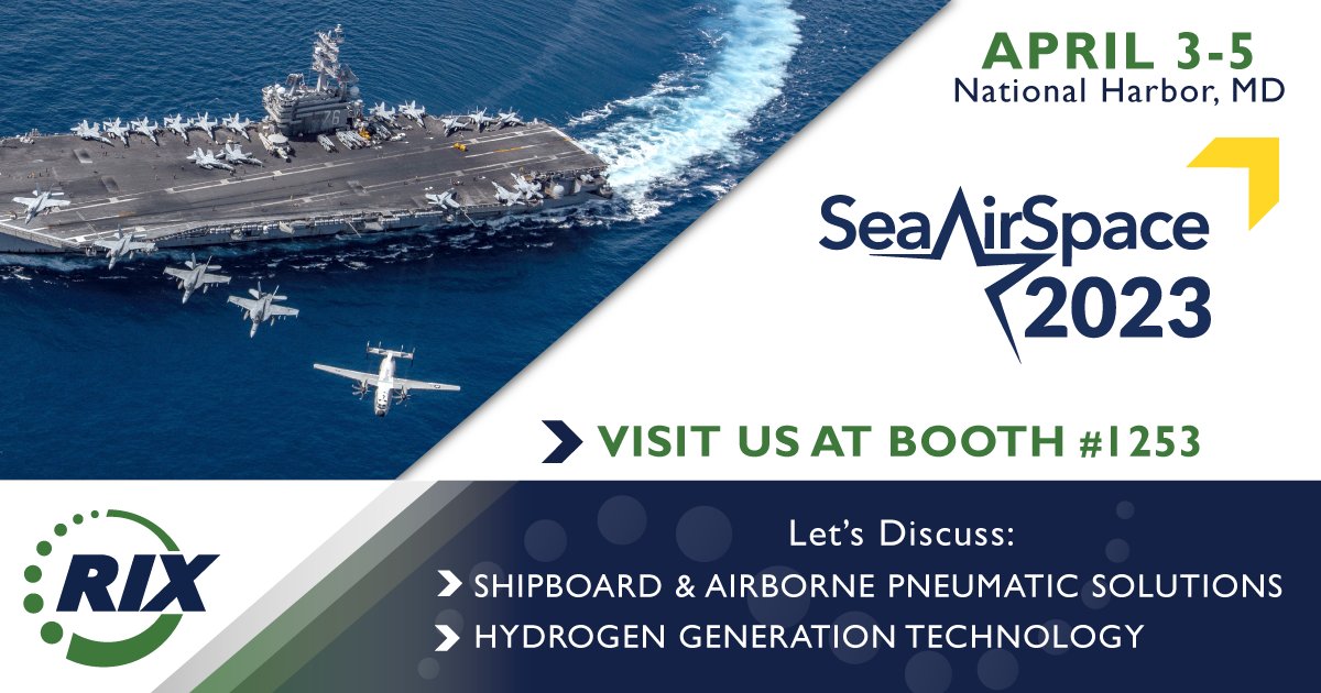 We are looking forward to exhibiting at Sea Air Space in Maryland next week. See you there! #SAS2023 #RIXindustries
