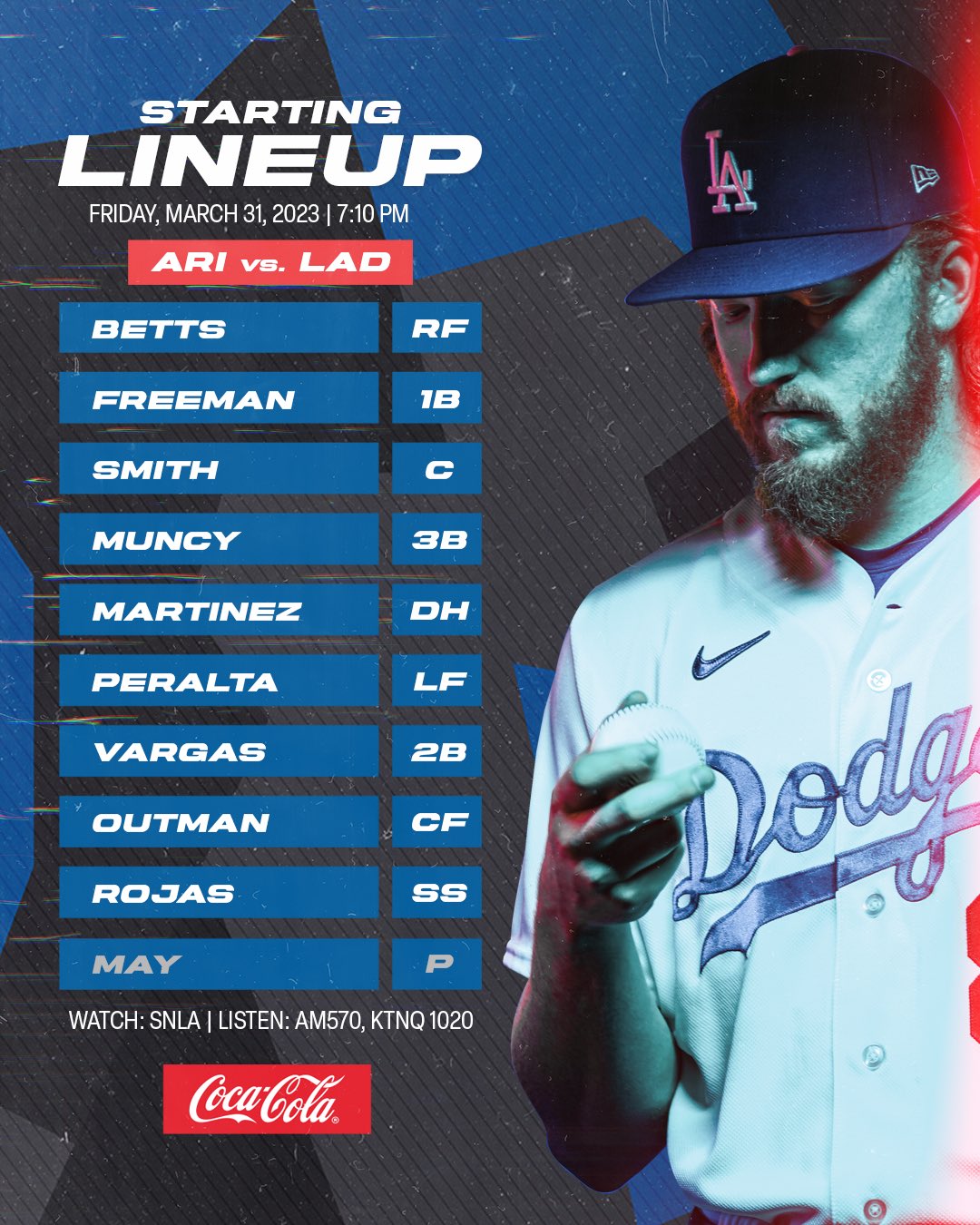Los Angeles Dodgers on X: Tonight's #Dodgers lineup vs. D-backs:   / X