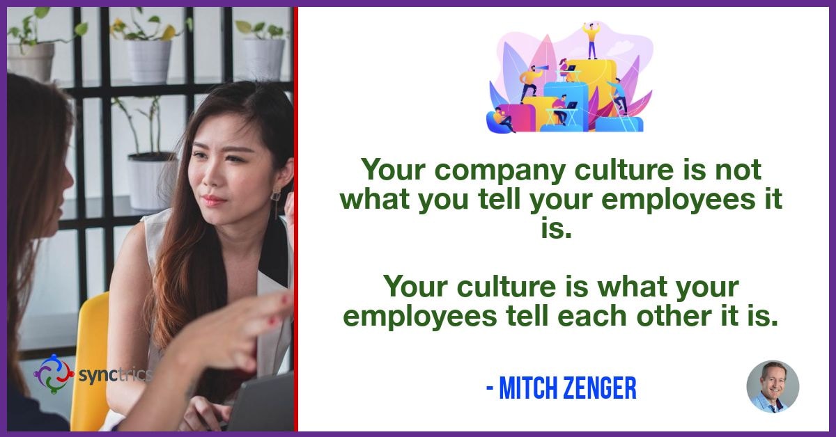 Why do we put stupid culture banners up and down every hallway???
We need to support real conversations about culture across the organization!
<a href="/mitchzenger/">Mitch Zenger</a> <a href="/synctrics/">Synctrics - Optimizing Team Success</a> go.synctrics.com/synctrics
 #Leadership #HRTech #Belonging #FutureOfWork #HR #Culture #Teamwork #Metaverse #Teamwork