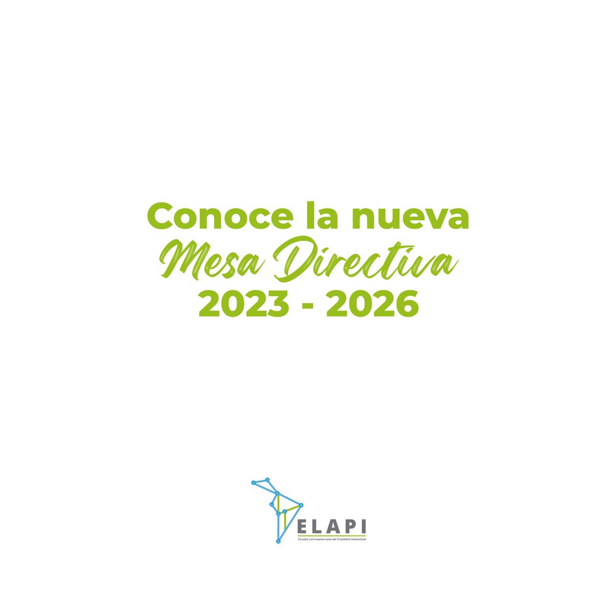 SomosELAPI's tweet photo. El pasado miércoles ELAPI celebró su Asamblea General Anual 2023. En esta asamblea elegimos nuestra nueva mesa directiva.
Desliza👉🏼 y conoce los miembros de la mesa directiva para el 2023-2026
#somosELAPI #ELAPI #propiedadintelectual #Nuevamesadirectiva https://t.co/h465dZOKwN