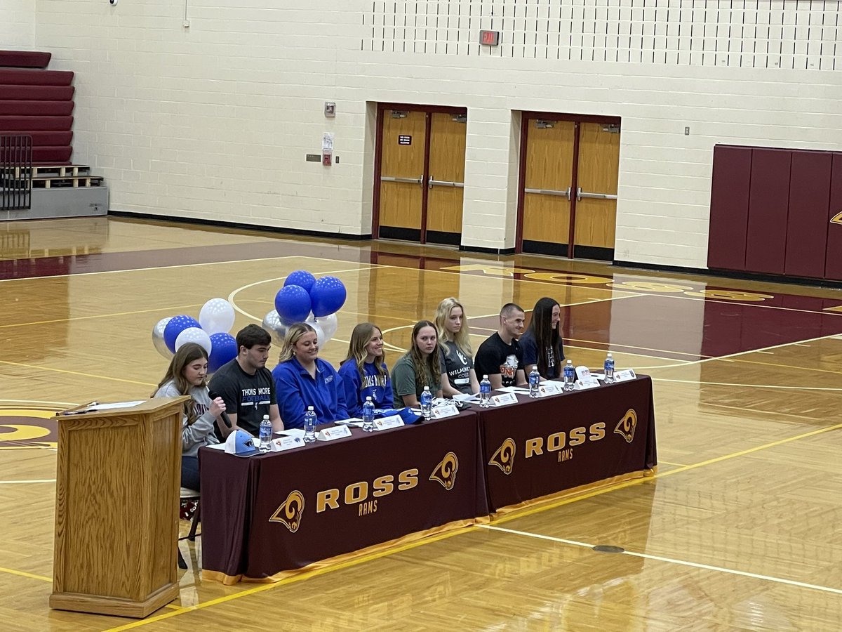 RossRamsAD's tweet image. Great afternoon recognizing 8 student athletes who will be continuing their academic and athletic careers in college!  #GoRAMS