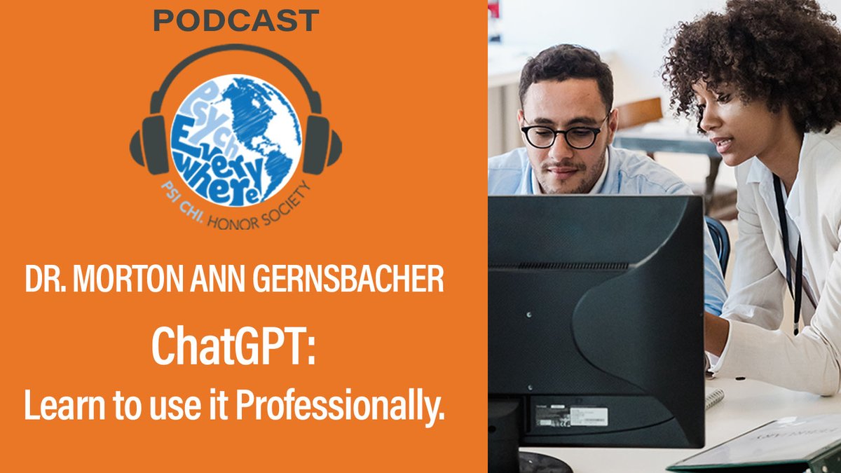 PsiChiHonor's tweet photo. Dr. Morton Ann Gernsbacher joins @PsiChiPodcast to discuss a classroom assignment that will help students to familiarize themselves with and ethically utilize ChatGPT.
Read or listen here: https://t.co/sKJNNP8Rzj
#PsychEverwhere #ChatGPT https://t.co/InpK1SIBWe