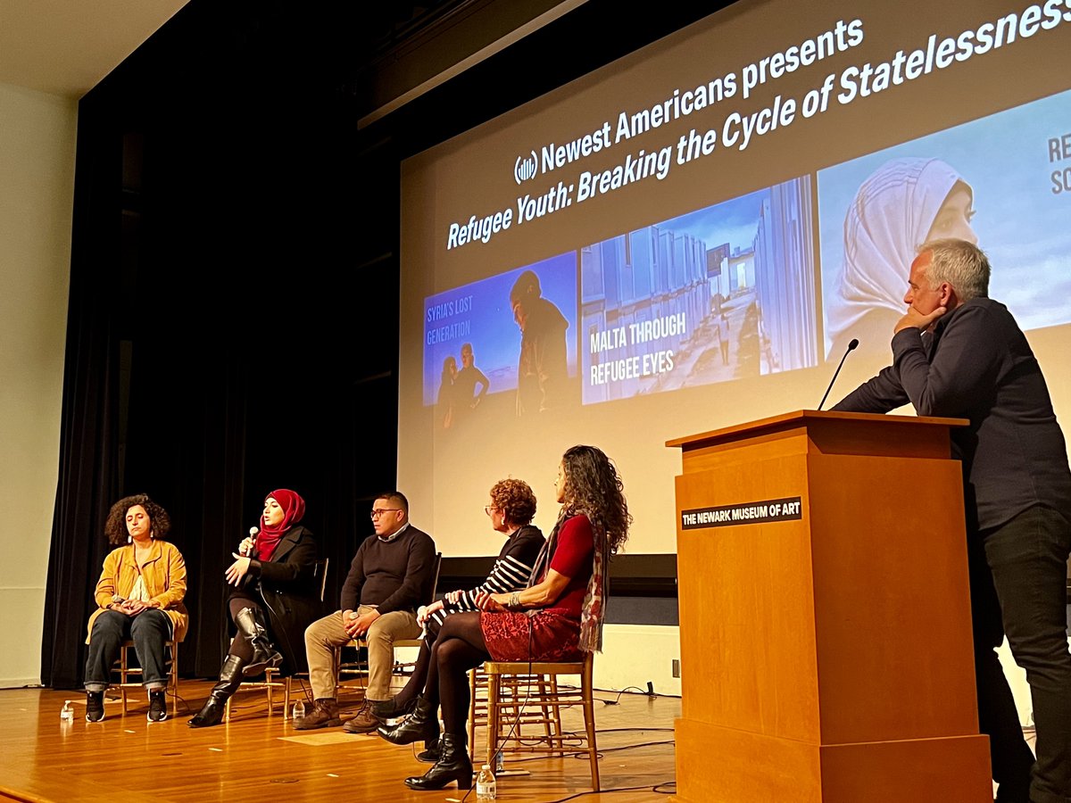 NewestAmericans's tweet photo. 🙏Thank you to everyone who came out to the @NewarkMuseumArt for last night's film screening and discussion of how to sponsor, support, and expand educational opportunities for refugees in New Jersey. https://t.co/KXQlIkyttg