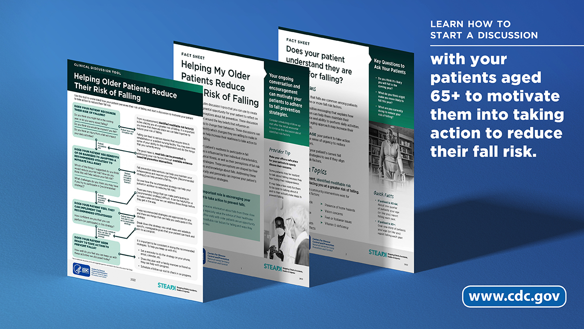 CDCInjury's tweet photo. Healthcare Providers: Keep your older adult patients safe from falls. Check out #CDC’s evidence-based programs and resources to learn how: https://t.co/5NDvKocSvO #FallsPrevention #STEADI https://t.co/7c9TpSdhdQ