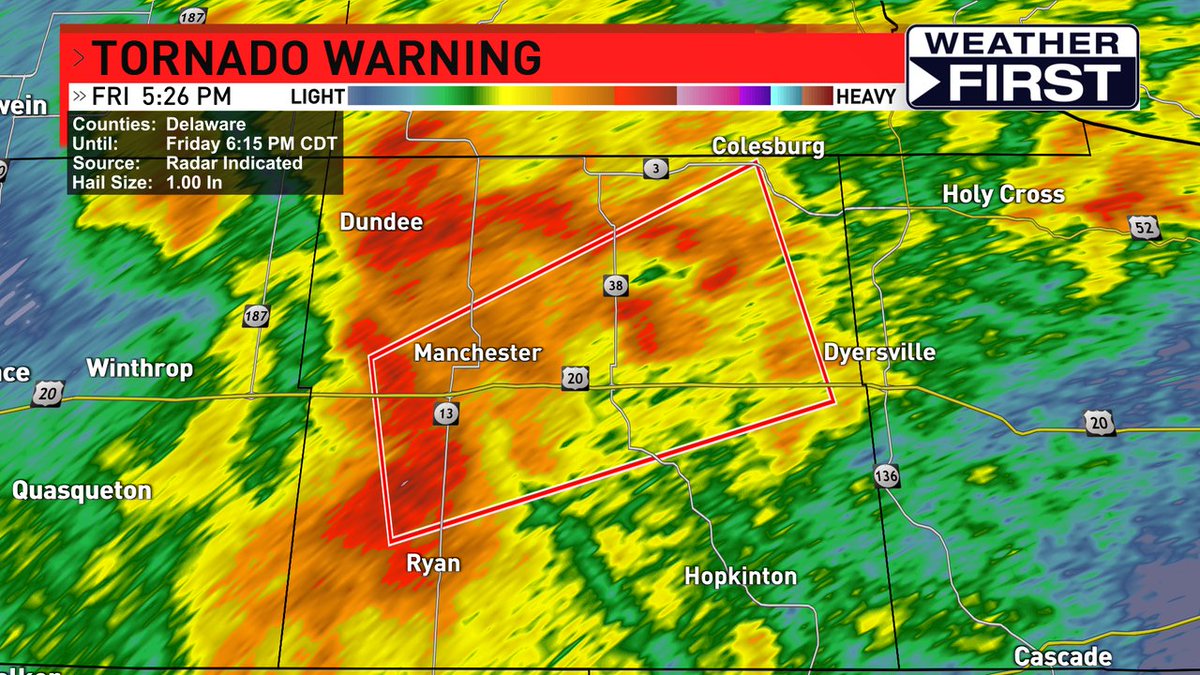 Iowa's News Now on Twitter "A Tornado Warning has been issued until 3/