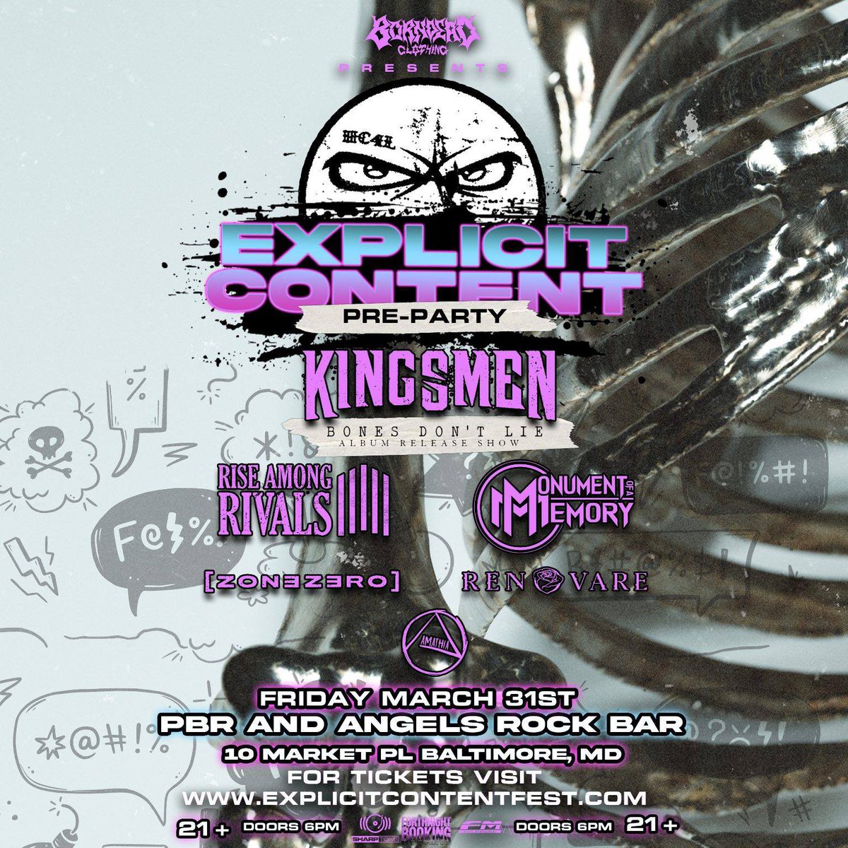 Baltimore!! Let’s go!! Hometown show tonight at Angels Rock Bar in <a href="/POWERPLANTLIVE/">Power Plant Live!</a> !! This is gonna slap!! <a href="/KingsMenRI/">KINGSMEN</a> <a href="/ZONEZERO614/">ᴢᴏɴᴇᴢᴇʀᴏ</a> <a href="/MonumentNJ/">Monument Of A Memory</a> <a href="/Mallevy_/">Mal Levy⚡️</a> #forthrightbooking #fmmusicmanagement #tourlife #bonesdontlietour