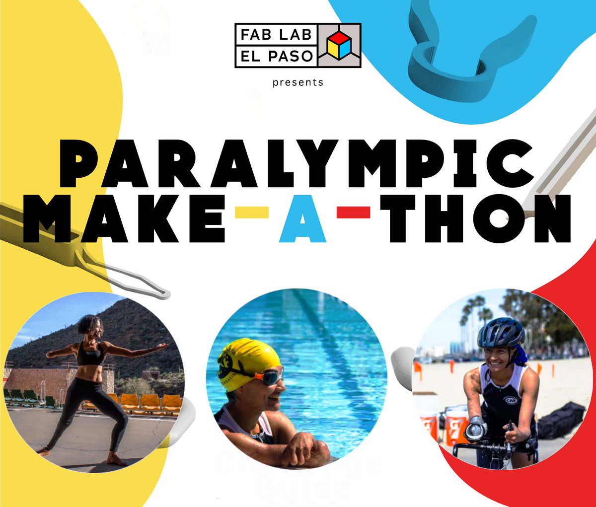 FabLabEP's tweet photo. FREE REGISTRATION now open for Paralympic Make-a-thon (April 20-23) at Fab Lab El Paso. Come apply your skills for a good cause. Learn through innovation. Win up to $2500 in prize money! More information and sign up online at https://t.co/S3zlscfYL3.
#FabLabEP #Makeathon2023 https://t.co/cMDnDsYBms