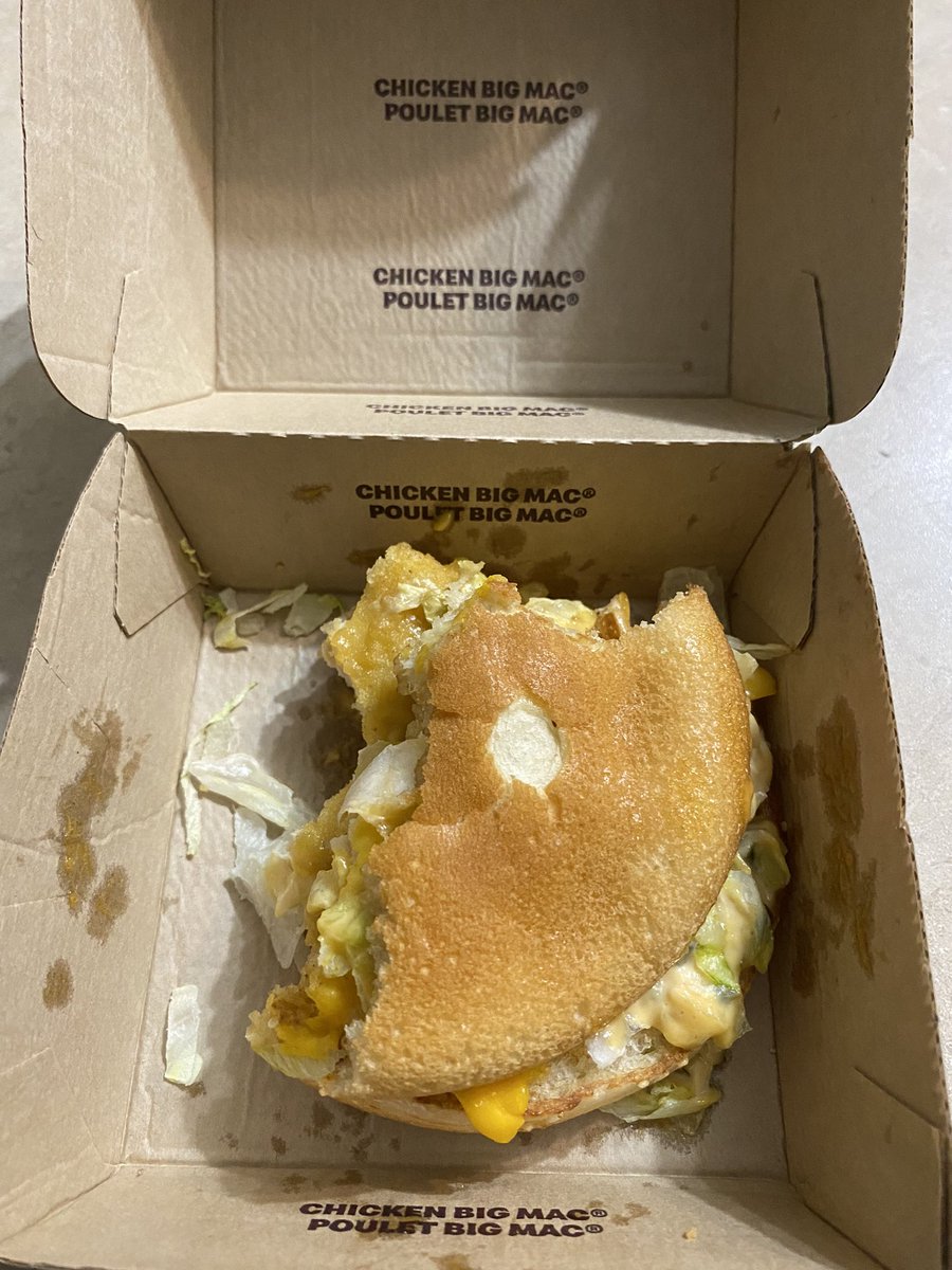 Le chicken big mac! C’est un «no, no, no, go».