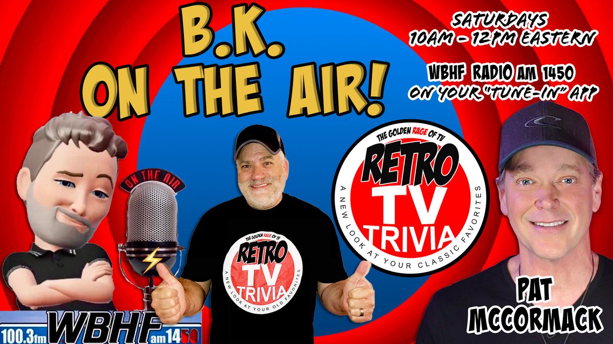 GoldenRageofTV1's tweet photo. Guess what? I have the honor of rejoining @bkontheair with #BarryKing and #AlanSanders Saturdays! Meaning tomorrow. NO FOOLIN'! #PatMcCormack #RetroTVRadio #GoldenRAGEofTV #RetroTVTrivia. https://t.co/30CW8f4RLo
