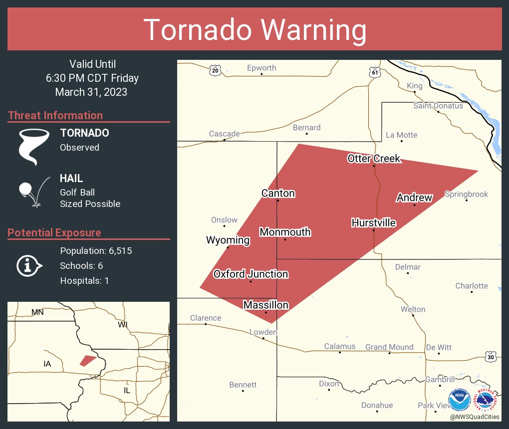 NWS Quad Cities on Twitter "Tornado Warning including Wyoming IA