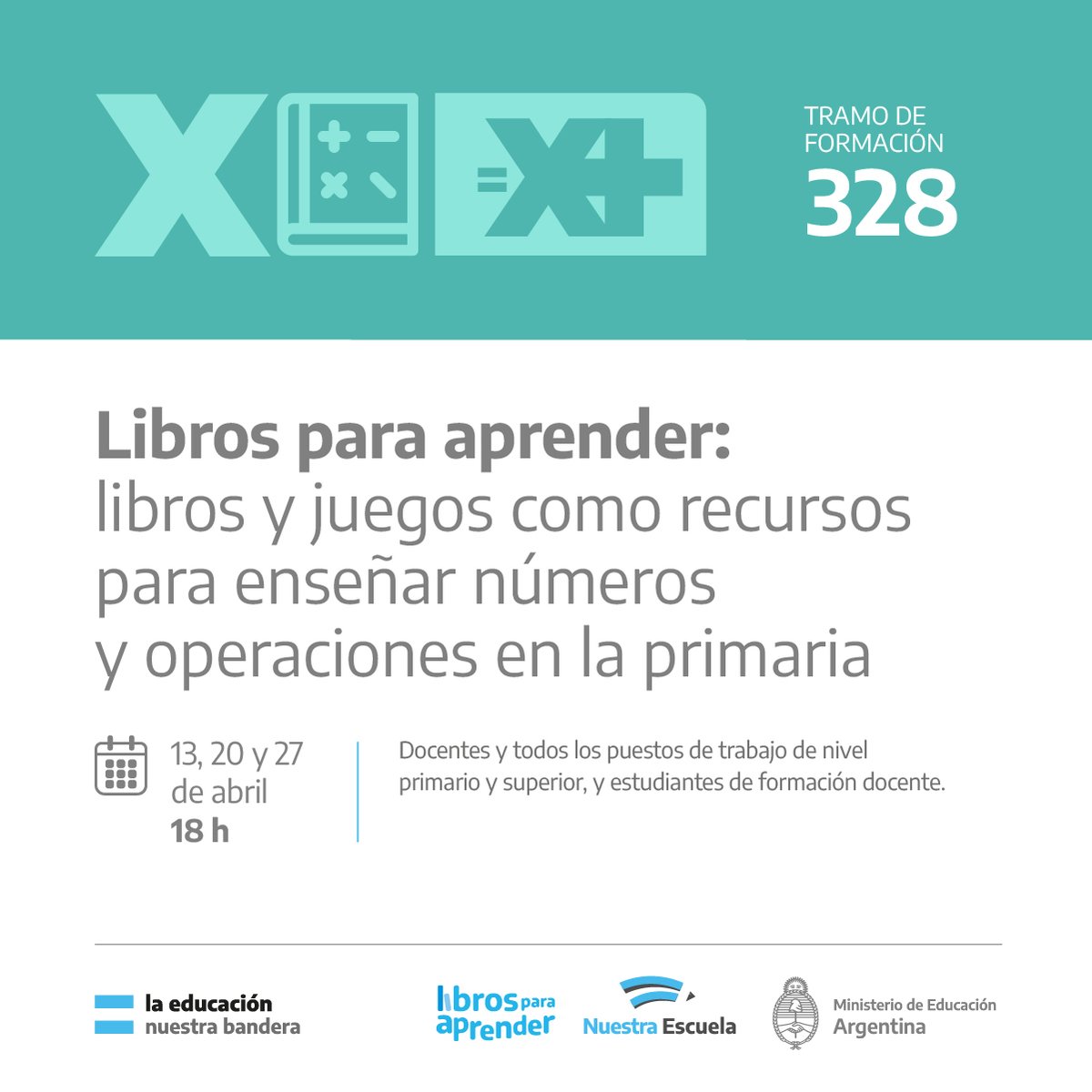 EducacionAR's tweet photo. ¡Últimos Tramos de Formación del período abril!

💻 Conocé las propuestas e inscribite en este enlace: https://t.co/DGUaBZ5QGf

Tenés tiempo de inscribirte hasta el inicio de la última jornada de cada tramo.
📩 infdtic@infd.edu.ar https://t.co/lJLEMKCZ8j