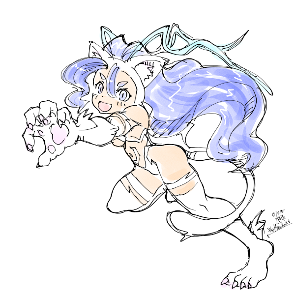 フェリシア(ヴァンパイア) 「2023-03-31 #一日一絵 」|ふゆ(ドとレとミとキュとゴとヱの音が出ない)のイラスト