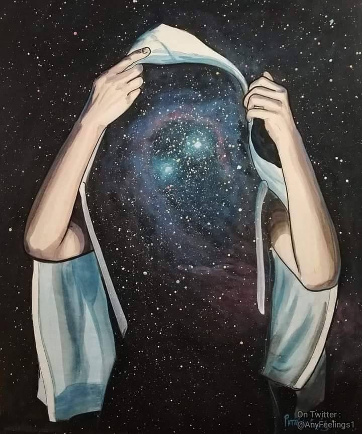 you may think I'm small, but i have a universe inside my head.