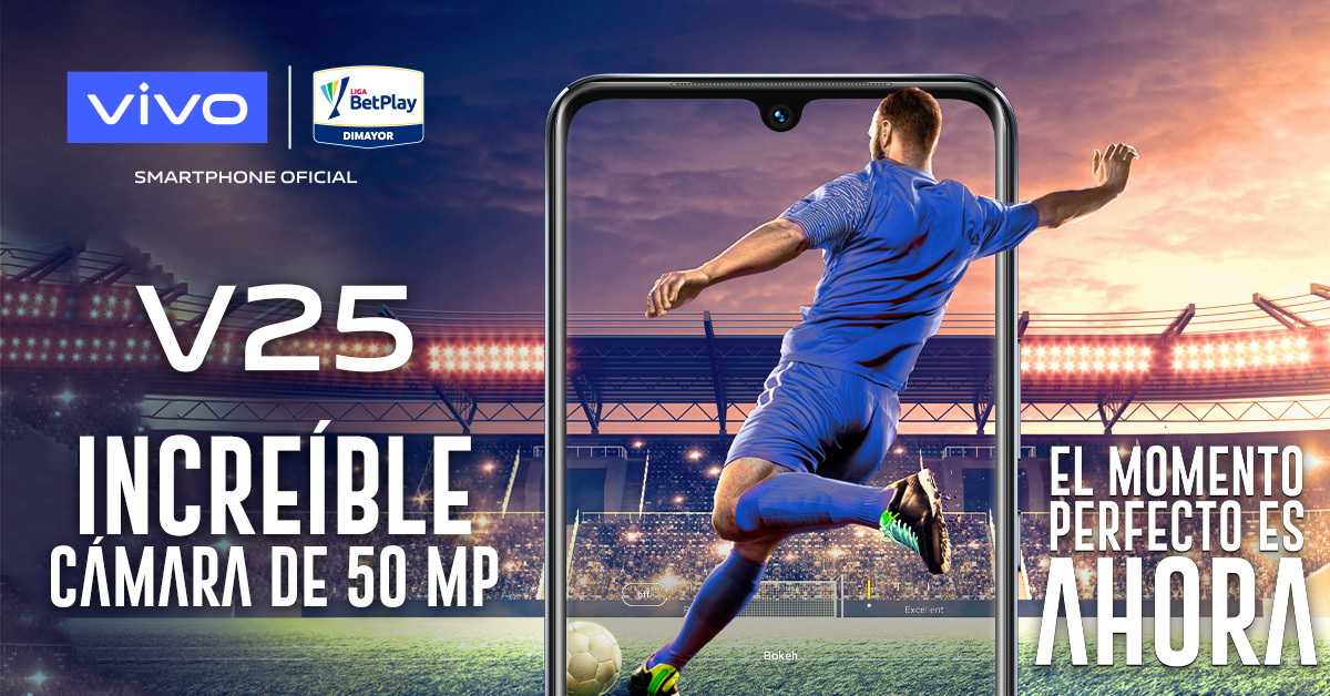 vivo_mobileCO's tweet photo. Vive, experimenta y siente la pasión futbolera ⚽️en todo momento. Con vivo #V25Pro y sus 50MP de cámara 📸 profesional es posible #ElMomentoPerfectoEsAhora 💙🇨🇴 https://t.co/547UrTVS45