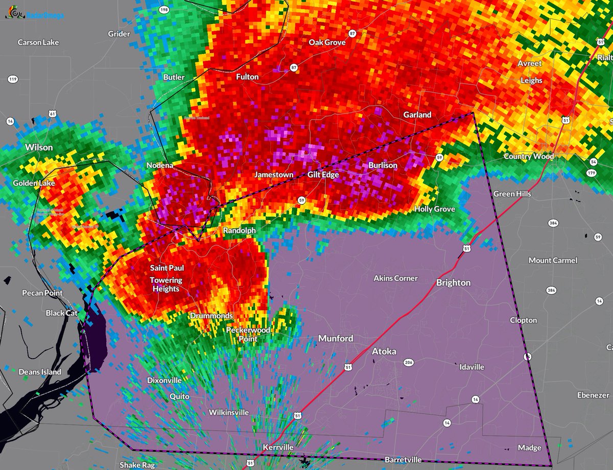 ryanhallyall's tweet photo. Tornado Emergency continues for Atoka TN, Munford TN and  Brighton TN until 6:00 PM CDT. SEEK SHELTER NOW!! We're tracking this with @RadarOmega LIVE NOW: https://t.co/wdvo0GDNbr https://t.co/g1qvhtvOfo