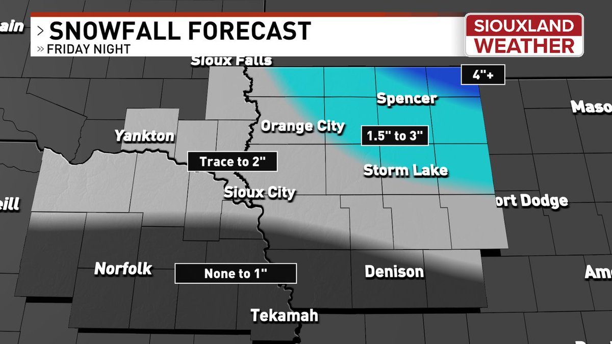 Snow amounts have increased for the Iowa Great Lakes, but while accumulations remain relatively low, wind gusts will be near 55mph at times creating blizzard or near-blizzard conditions for much of the area overnight. Snow will end before daybreak Saturday siouxlandnews.com/weather
