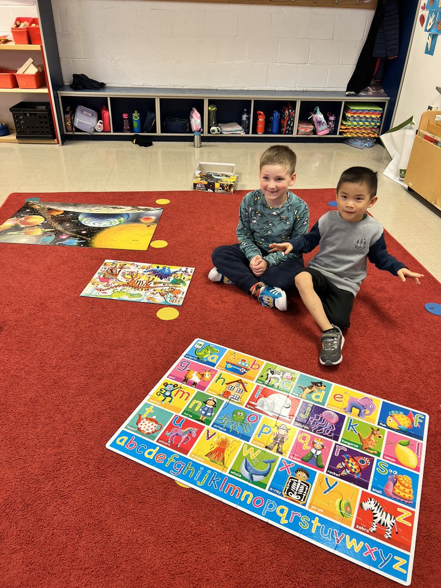 It’s always fun playing and learning together in kindergarten! #FHHighlights