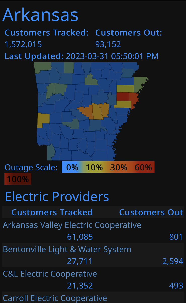 Hilary Hunt on Twitter "Power outages continue to grow…in Arkansas