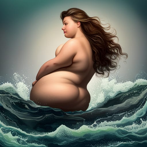 I used SDXL on @nightcafestudio to make this. It is supposed to be a fat mermaid but this was the best result, it seemed to struggle with the mermaid concept.