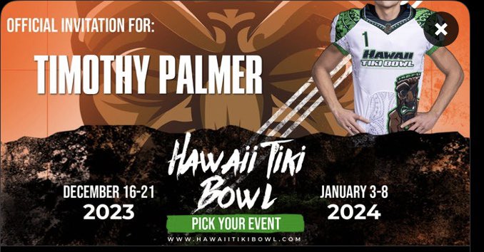 Thank you <a href="/HawaiiTikiBowl/">Hawaii Tiki Bowl</a> for the invite🌺🌺#Blessed #AGTG <a href="/coachhineman/">Kendall Hineman</a> <a href="/CCreekFootball/">Caney Creek Football</a>
