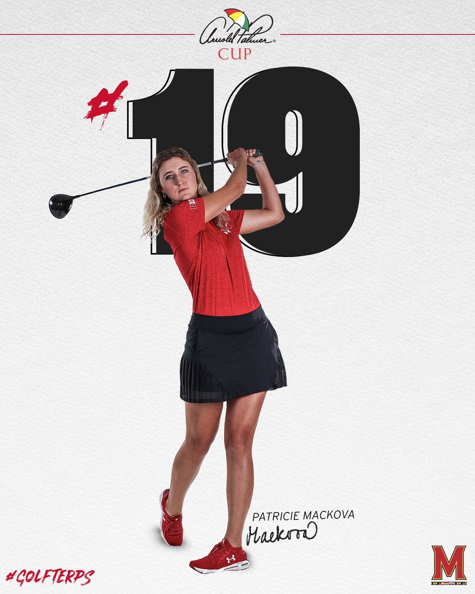 Maryland Women's Golf (@terpswgolf) on Twitter photo The world is noticing! 🔥⛳️🌎
•Yale Invitational Individual Champion
•Six top-10 finishes this season
•3️⃣4️⃣th in the nation
•9️⃣0️⃣th in the world
Patricie Mackova is 19th on the <a href="/ArnoldPalmerCup/">Arnold Palmer Cup</a> International Player Rankings! 📈
#GolfTerps 🐢 The world is noticing! 🔥⛳️🌎
•Yale Invitational Individual Champion
•Six top-10 finishes this season
•3️⃣4️⃣th in the nation
•9️⃣0️⃣th in the world
Patricie Mackova is 19th on the <a href="/ArnoldPalmerCup/">Arnold Palmer Cup</a> International Player Rankings! 📈
#GolfTerps 🐢