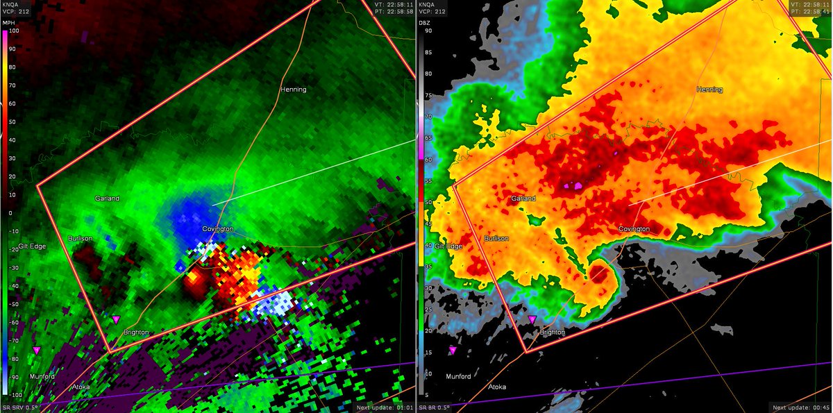 Daniel Shaw on Twitter "TORNADO EMERGENCY For Covington, Tennessee