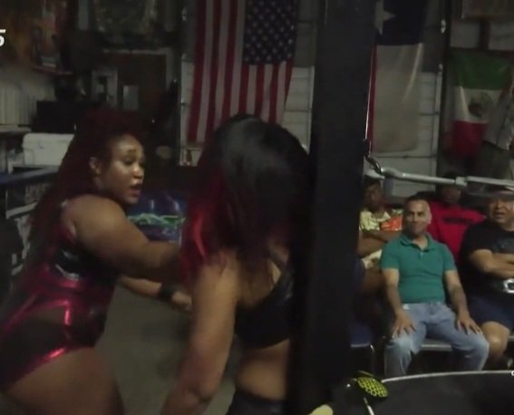 NVhowlingWolves's tweet photo. #TCS15 

@charitykane_ v @dannibeeokc 🐝

Kane striking the #Beehaw out of the 
Danni Bee!!!

Watch on VOD 📺 @indiewrestling 
📸 @texascontenders https://t.co/FebqsBvXbD