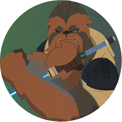 GlynnKilroy's tweet photo. A Wookiee Jedi padawan non-player character from a campaign of mine in @edge_english's #StarWars #ttrpg. https://t.co/MFAtgpXvHj