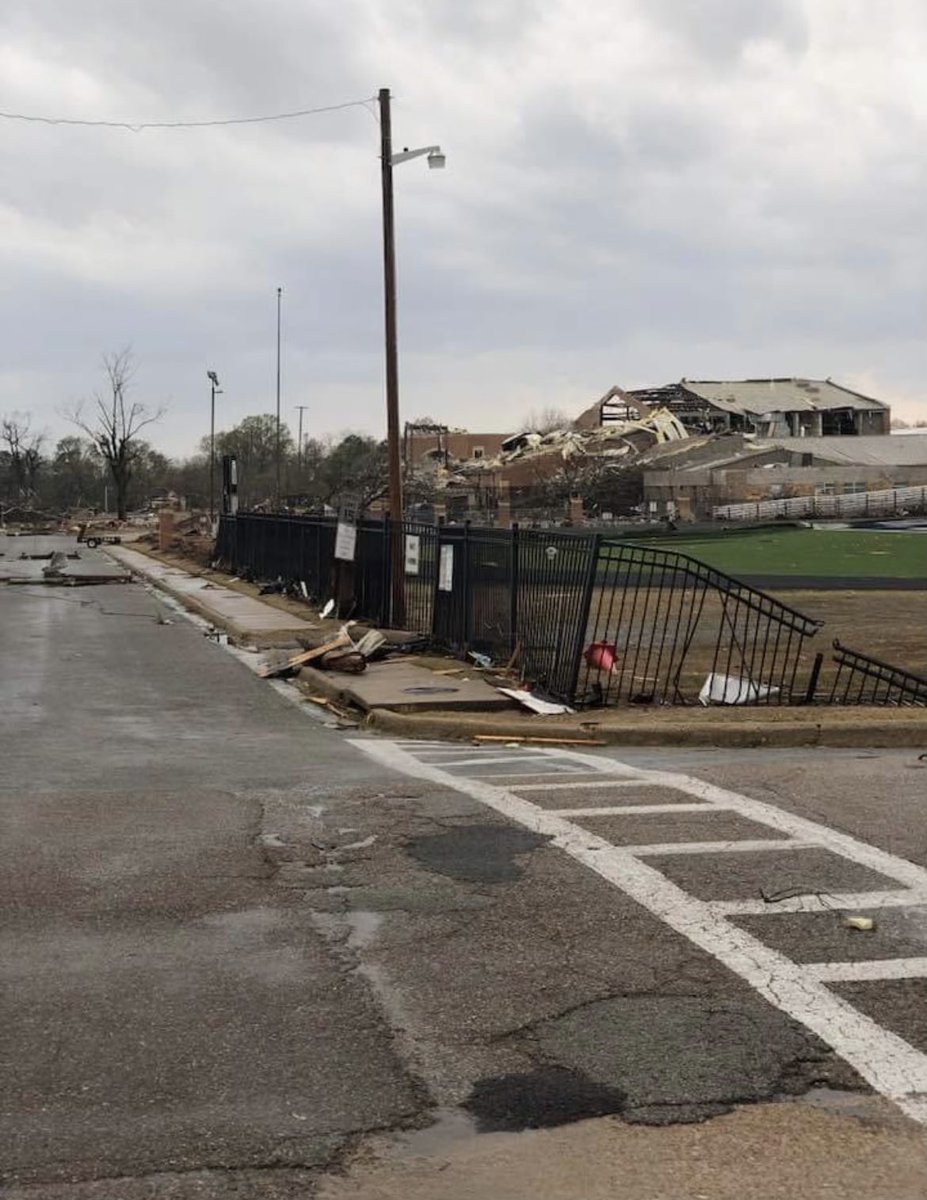 LukeMatheson's tweet photo. Just spoke with my buddy Tyler Paschal in Wynne to check on him. Wynne High School has been destroyed. He sent me these photos of the damage. @ryanvaughan @KATVToddYak @NWSLittleRock @NWSMemphis #arwx https://t.co/VCLKgjNYAY