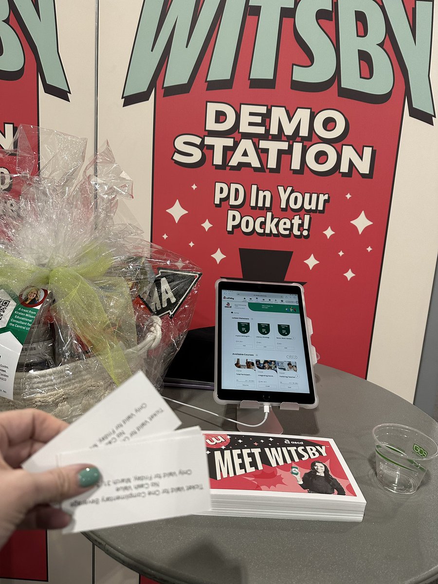 Come see me at the #witsby booth tonight! There are demos and there may be an extra drink ticket! There are also baskets for a drawing!!! #ASCD23 @ASCD