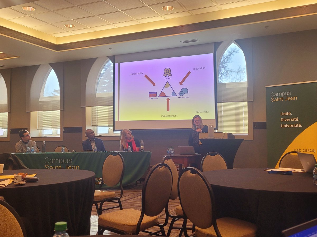 Superbe table ronde sur l'inclusivité sociale, avec des interventions de <a href="/AlphonseAhola/">Alphonse Ahola</a> de la FRAP, <a href="/__TaylorGood__/">Taylor Good</a> de l'AUFSJ et <a href="/SFedYEG/">Sarah Fedoration</a> du Conseil scolaire catholique d'Edmonton, animée par Sheena Wilson du @UAlberta_CSJ. Bravo!

#Inclusivité #francophonie