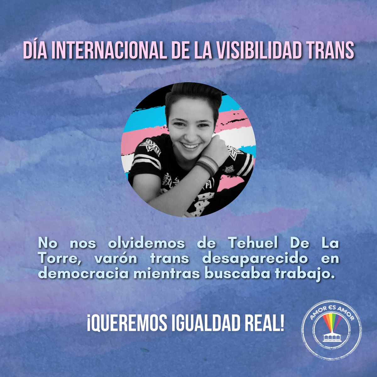 AmorEsAmorTw's tweet photo. 31 de Marzo Día Internacional de la Visibilidad #Trans 🏳‍⚧ 
Un día para reflexionar sobre la importancia de los espacios seguros para mujeres y personas #LGBT+, garantizar los derechos de infancias y adolescencias trans a un libre desarrollo de sus identidades
#Pride #Orgullo https://t.co/sBrDLytJM5
