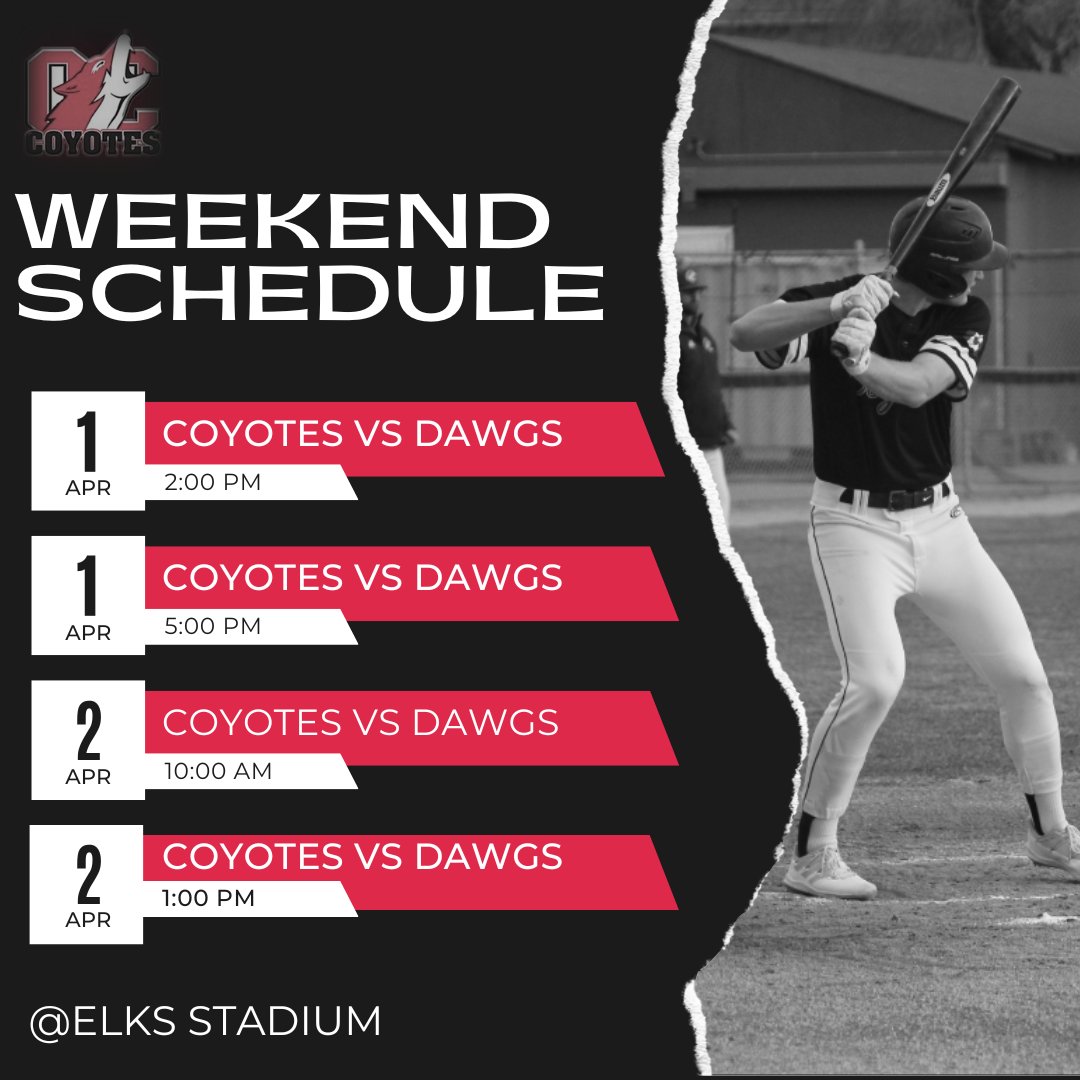YotesBaseball's tweet image. Yotes face off against @PrairieBaseball this weekend. Big series for both teams!

#canadasleague #ccbcofficial #ccbc #occoyotesbaseball #hearthehowl #jointhehunt

@OkanaganCollege