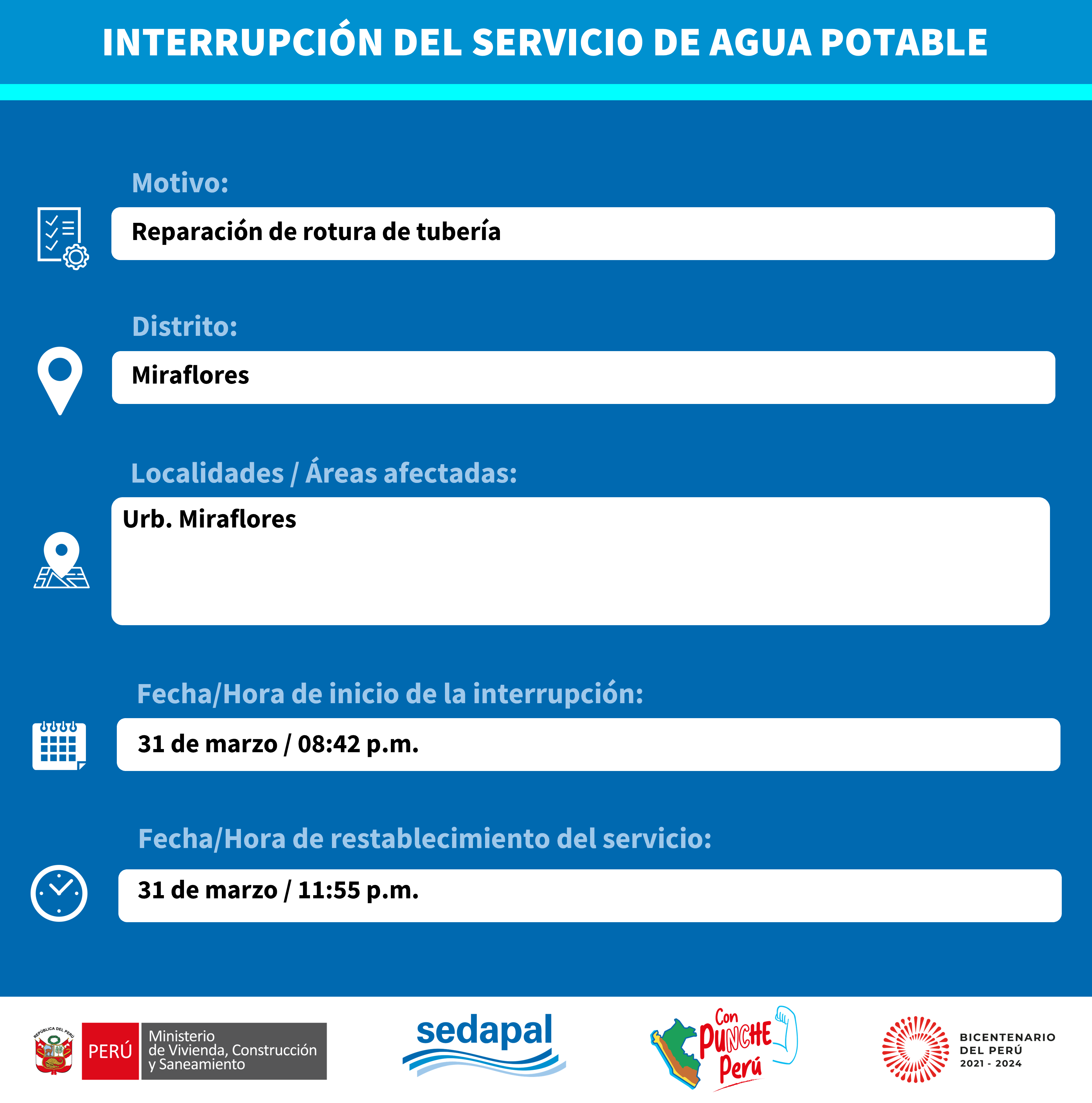 ¡ATENCIÓN MIRAFLORES!