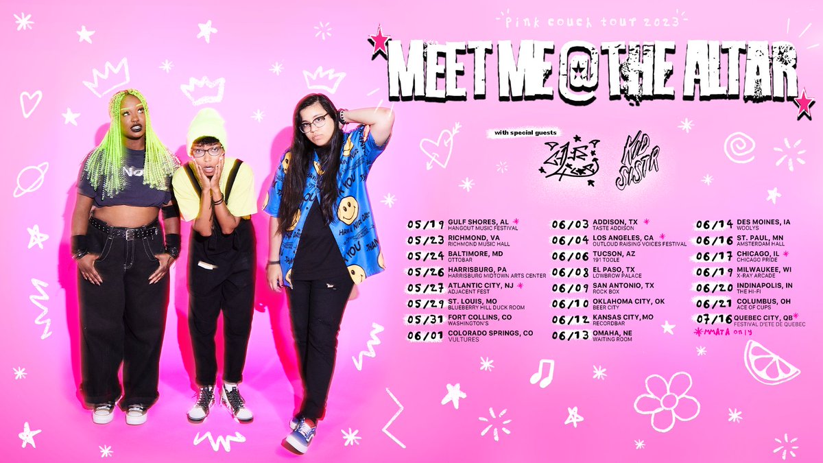 summer tour with @MMATAband and @Kidsistr is on sale now!! let me know which show you're coming out to! 💖 tickets: bnds.us/ul8no5