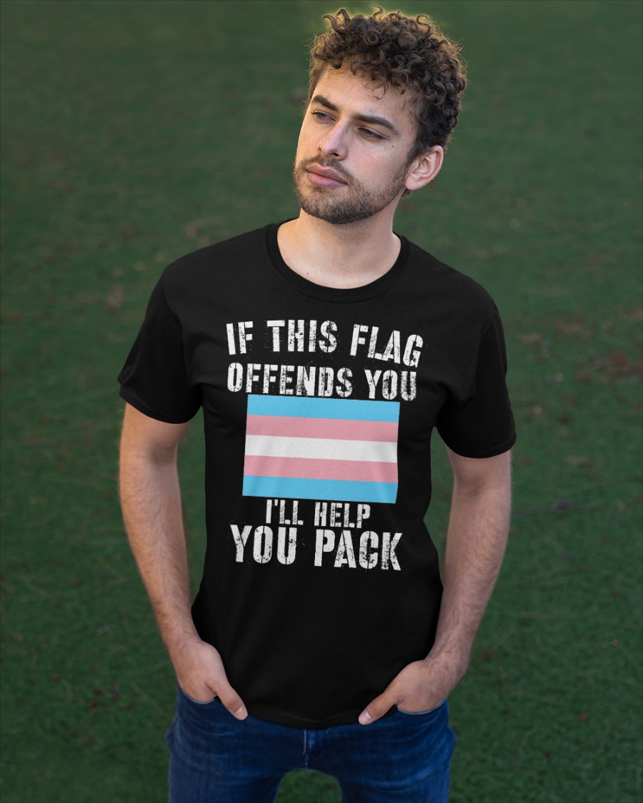 Simo03852218's tweet photo. worn design. "If This Flag Offends You I'll Help You Pack" for trans, LGBTQ and their allies. Stand against trans hate and the discrimination towards trans youth.
https://t.co/MafYzhTeUP
#TransDayOfVisibility #TransRightsAreHumanRights 
#TransVisibilityDay https://t.co/JARRn08vsV