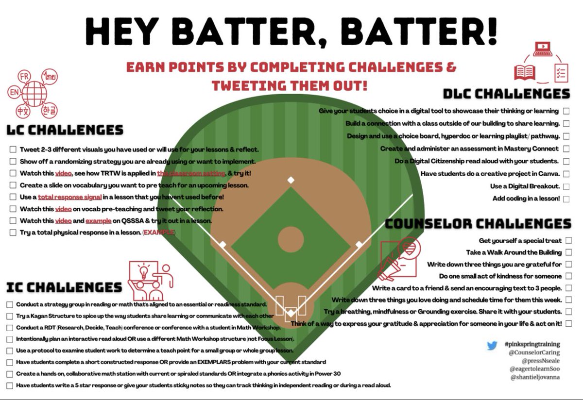 pressNseale's tweet image. Only 1 week into #pinkspringtraining &amp;amp; we already have over 150 challenges completed! These @PinkElementary teachers are AMAZING! 🤩 1st grade is in the lead for now, but I can’t wait to see what next week brings! #FISDmadetoshine  @shantieljovanna @eagertolearnSoo @CDragoslavic