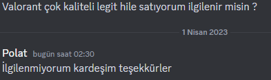 Böyle bi mesaj aldım bugün :D ?
