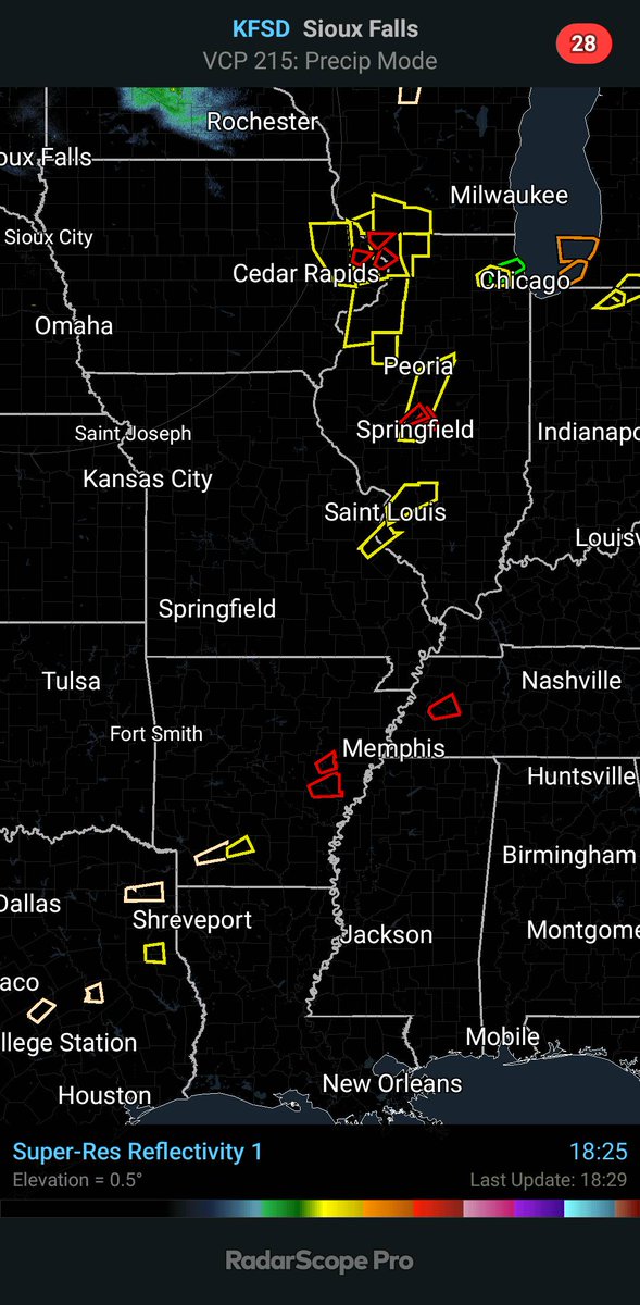 Tea Storm Chasers on Twitter "Many, many tornado warnings and severe
