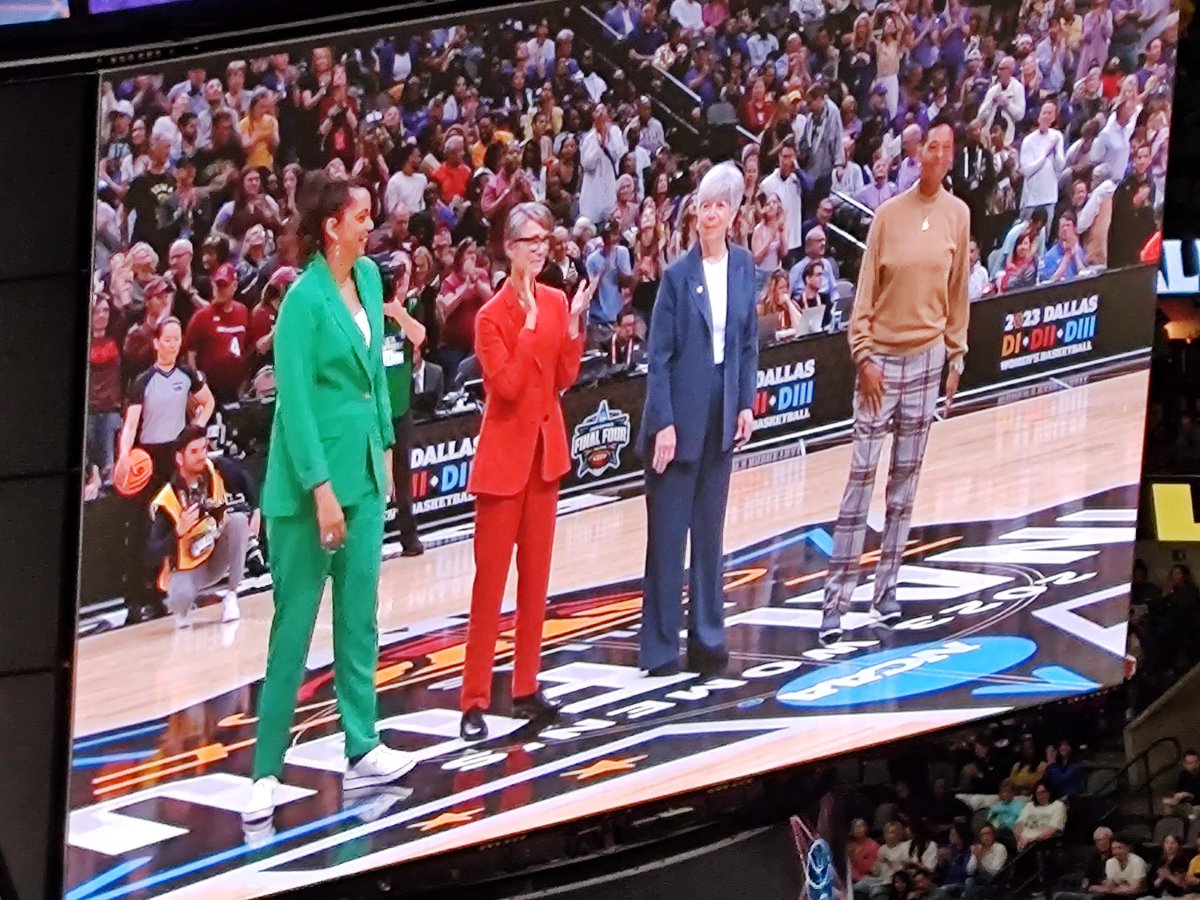 Cathy Boswell repping the Redbirds at the Final Four!