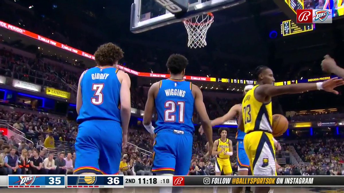 Thunder at Pacers / Twitter