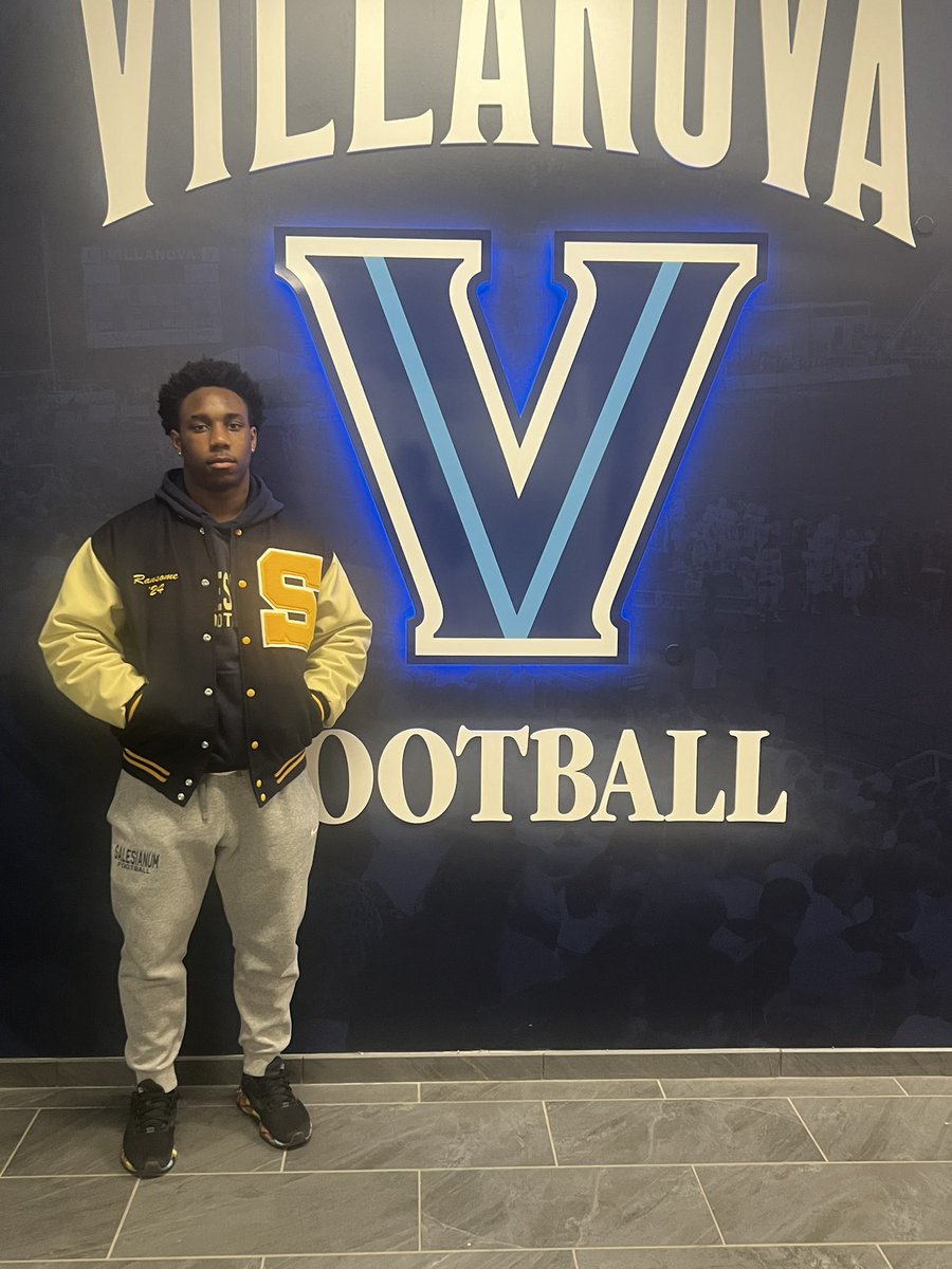 Very thankful for the opportunity to visit <a href="/NovaFootball/">Villanova Football</a>. Thank you to <a href="/devine_sean/">Sean Devine</a> <a href="/Coach_JFletcher/">Joshua Fletcher</a> and <a href="/coachferranteVU/">Mark Ferrante</a>  for a great experience ‼️ <a href="/CoachDelleDonne/">Gene Delle Donne</a> <a href="/SalesianumFB/">Salesianum Football</a>
