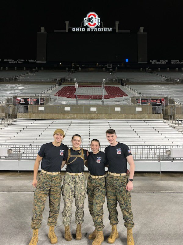 UofSCNROTC's tweet photo. This past weekend, our Gamecock battalion hade the privilege of attending the Buckeye Invitational Drill meet where we competed in marksmanship, platoon and squad drill, color guard, power lifting, ship handling, tug-of-war, and the 13.4 mile endurance race. BZ Gamecock Team! https://t.co/iWStkXot0S