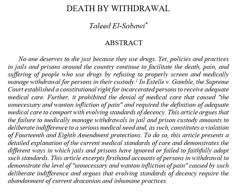 el_sabawi's tweet photo. So grateful &amp; excited to announce that "Death by Withdrawal" has been accepted for publication in Vol 71, Issue 2, of UCLA Law Review (@UCLALawReview). Draft available at https://t.co/RVH726Ycap (and comments welcome). https://t.co/7SoTphIZOB