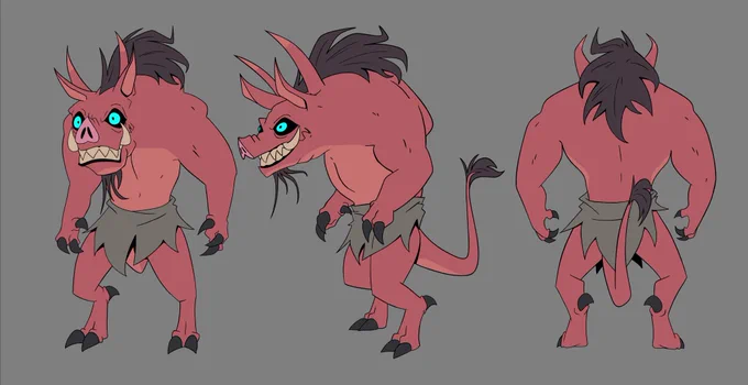 Was playing around with some Hog Monster designs- these guys are assholes trust me. (They called me fat yesterday) 