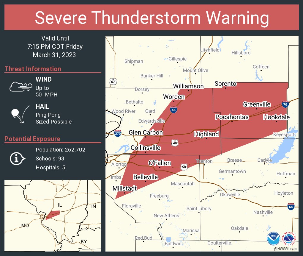 NWS Severe Tstorm on Twitter "Severe Thunderstorm Warning continues