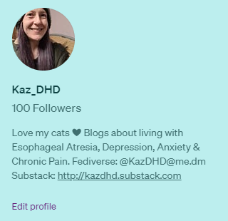 Kaz_DHD's tweet photo. I did it! 🙊 #100Followers on #Medium #NewbieBlogger #MentalHealthBlogger https://t.co/82dIT0RQ4e