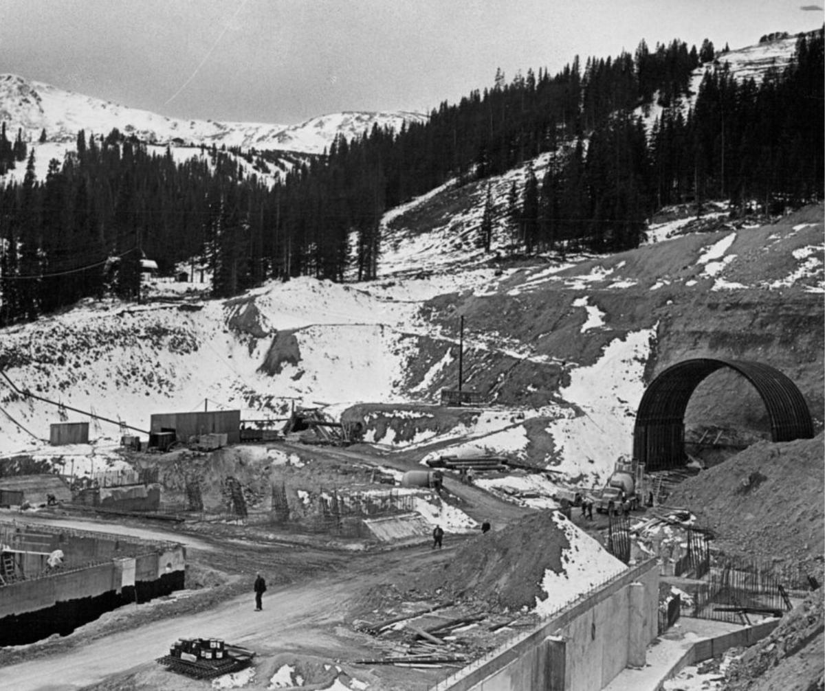 Governor Jared Polis (@govofco) on Twitter photo The Eisenhower Tunnel turned 50 years old this year. An incredible feat of engineering, the tunnel became the connecting point between the Front Range and the West Slope, allowing commerce and tourism to thrive.
Photo from <a href="/ColoradoDOT/">Colorado Department of Transportation (CDOT)</a>, taken on October 23, 1968. The Eisenhower Tunnel turned 50 years old this year. An incredible feat of engineering, the tunnel became the connecting point between the Front Range and the West Slope, allowing commerce and tourism to thrive.
Photo from <a href="/ColoradoDOT/">Colorado Department of Transportation (CDOT)</a>, taken on October 23, 1968.
