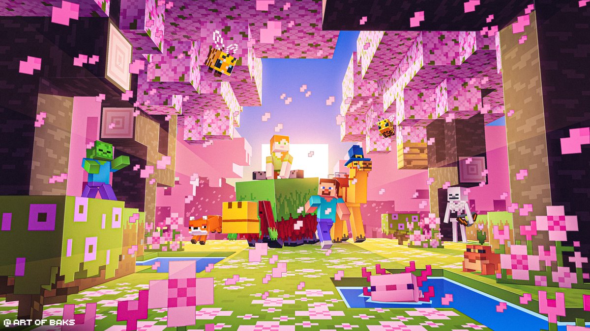 🌸Cherry Forest🌸
What are you excited about the most for this update?
#minecraft #forest #render